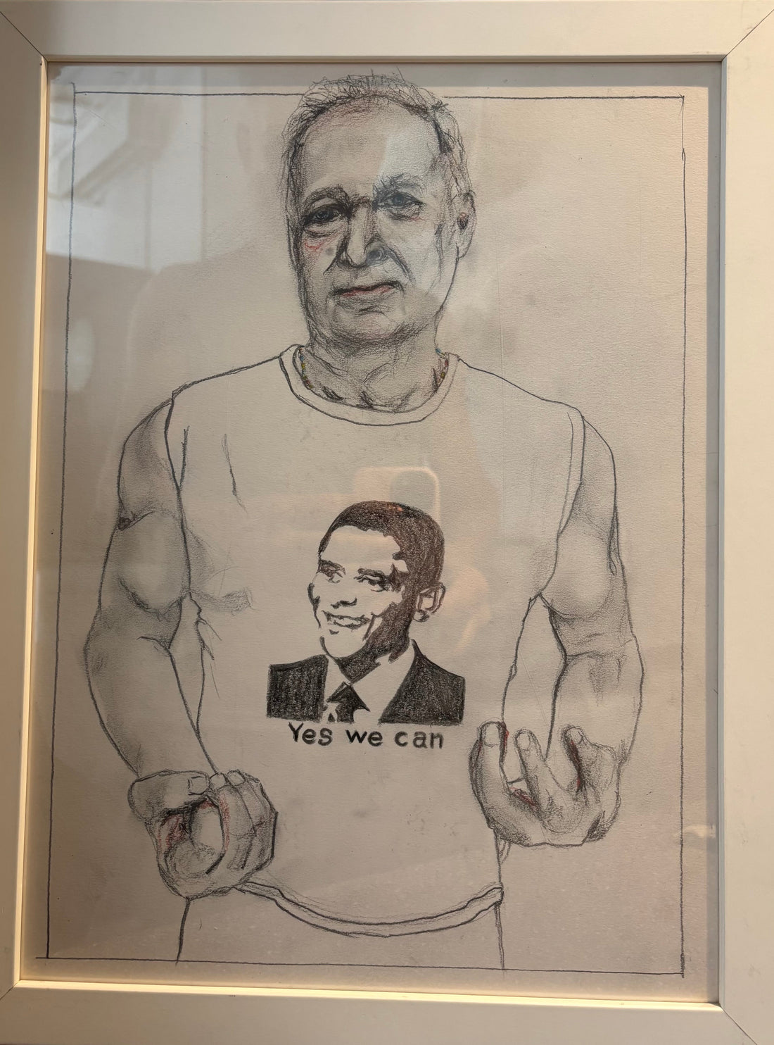 SOLGT. A4 på papir. Ibrahim Obama og Julemanden