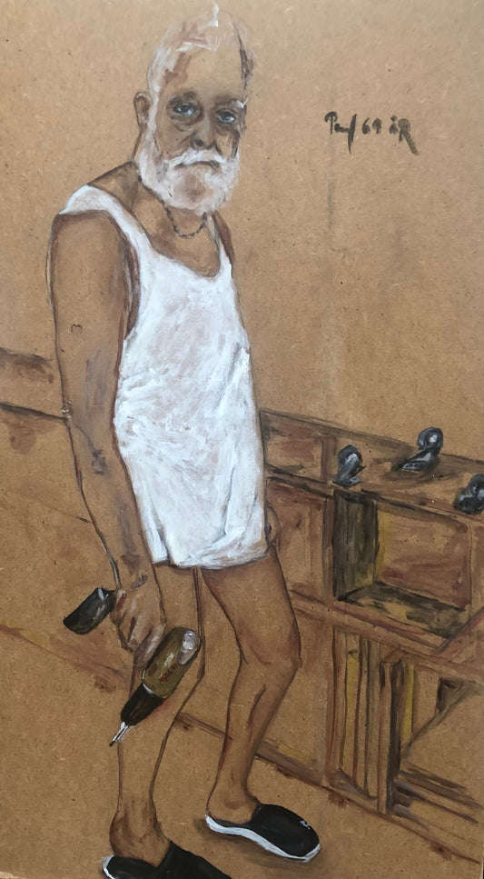Person kort før seriøst misbrug. 49 x 27