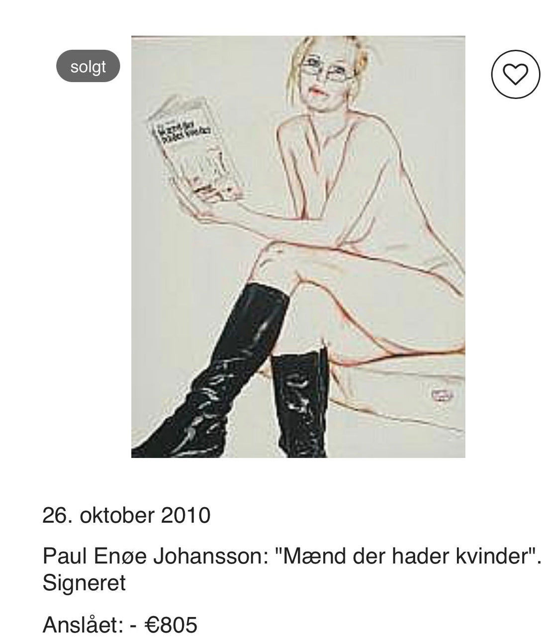 Mænd, der hader kvinder. 120 x 100