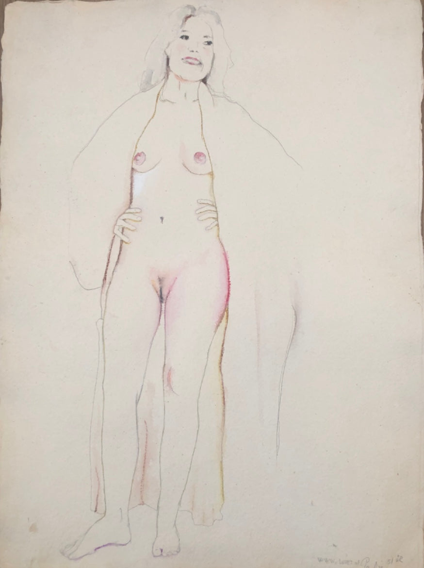 Person ( på håndlavet papir )  80 x 60