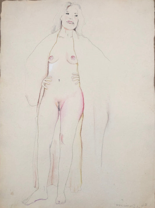 Person ( på håndlavet papir )  80 x 60