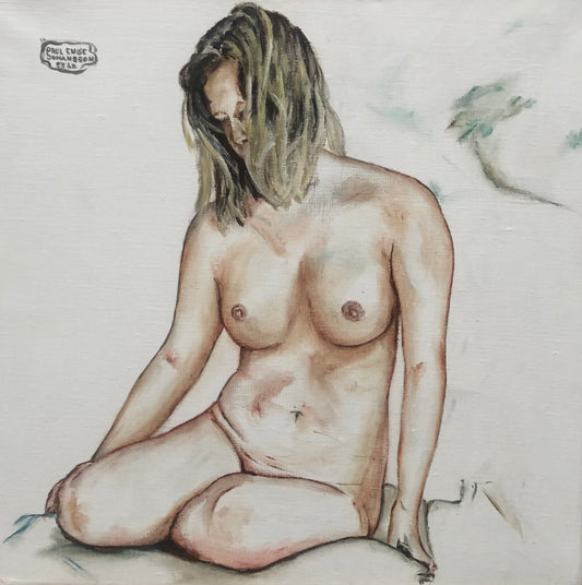 Waiting on a pillow. 50 x 50