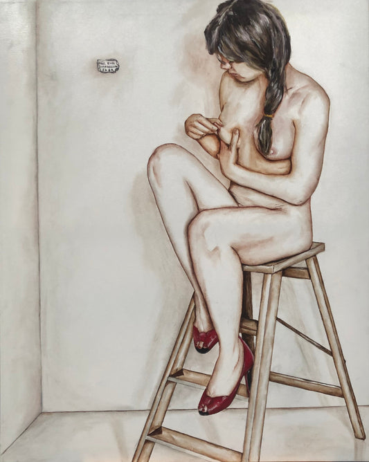 Tit Pulling. 100 x 80