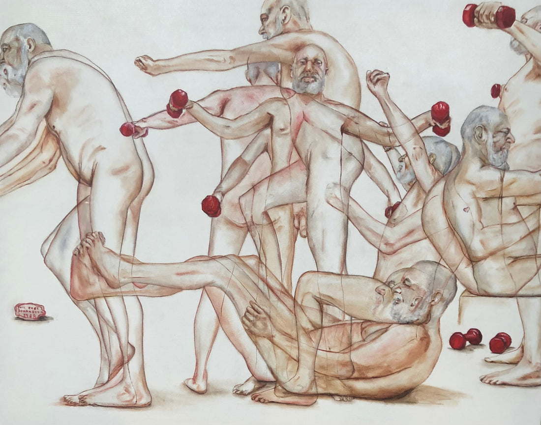 Mig, der træner. 80 x 100