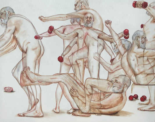 Mig, der træner. 80 x 100