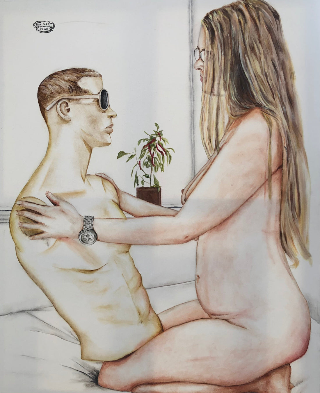 Snemand frost og frøken tø. 100 x 80