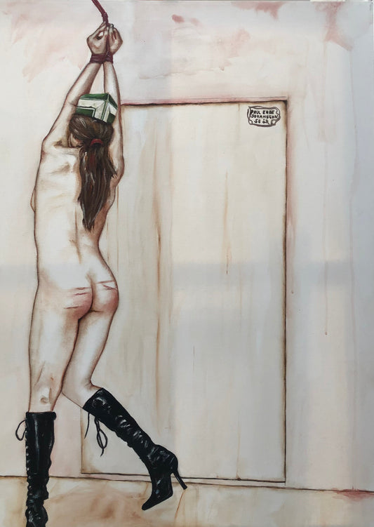 Naughty person beeing Punished. 70 x 90