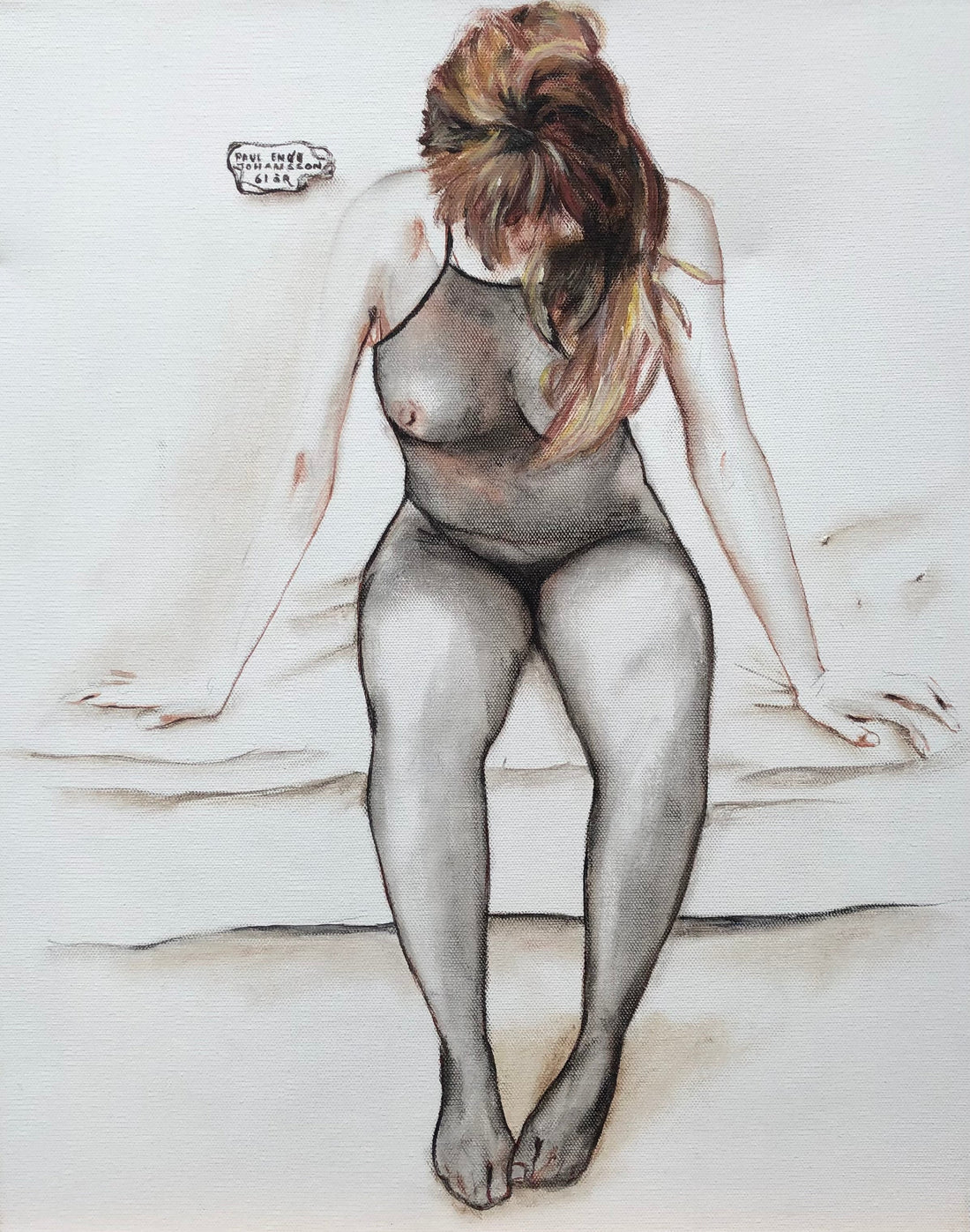 Fanget i et net af løgn. 50 x 40