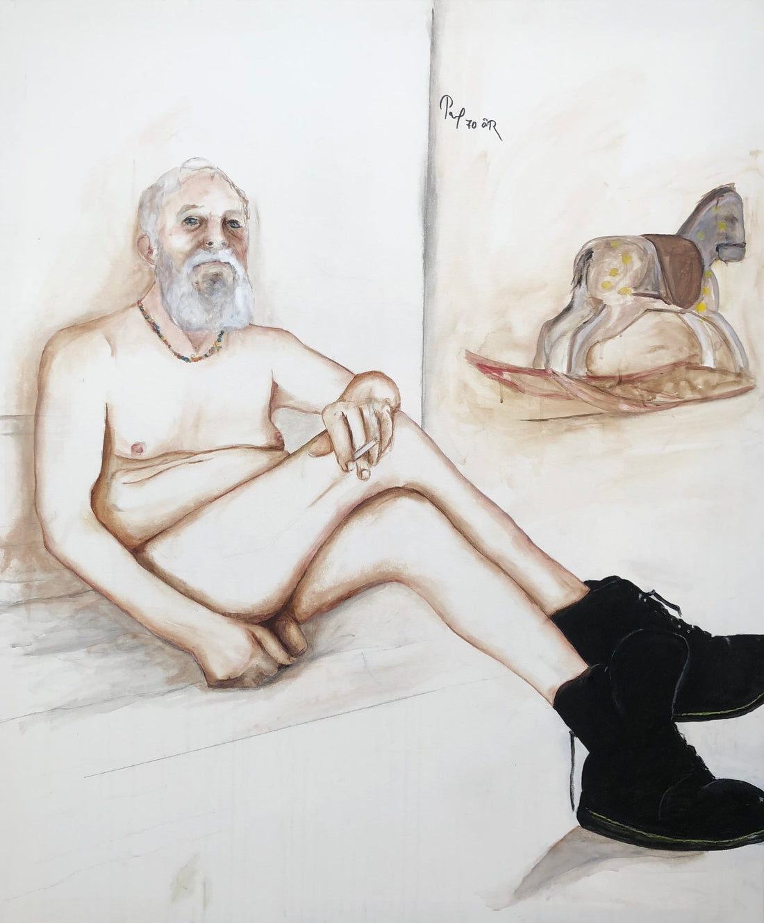 Person med støvler på B. 120 x 100