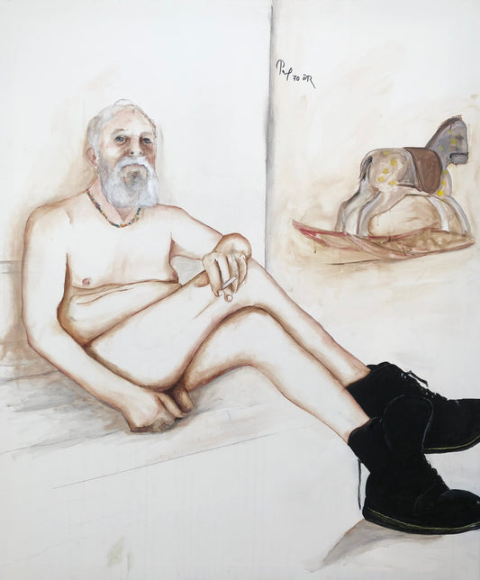 Person med støvler på B. 120 x 100