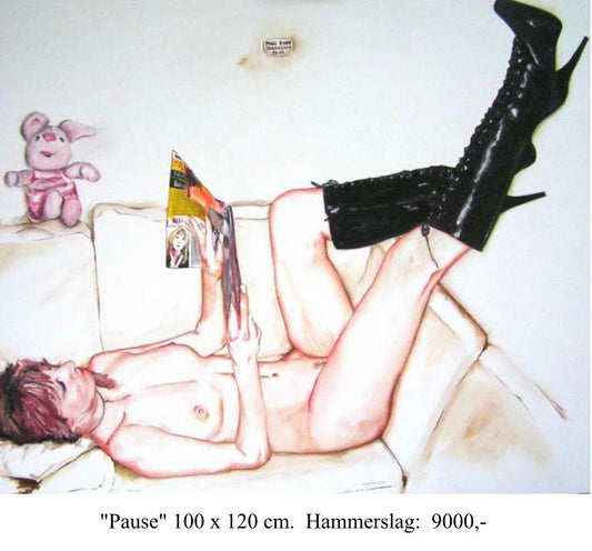 SOLGT. Pause. Solgt på Bruun Rasmussens Kunstauktioner. 100 x 120 cm.