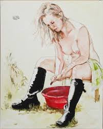 SOLGT    The kartoffelwoman 100 x 80