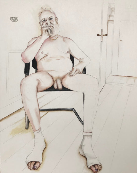 SÆLGES IKKE.. KP 24. Person med mascara. 100 x 80 cm.