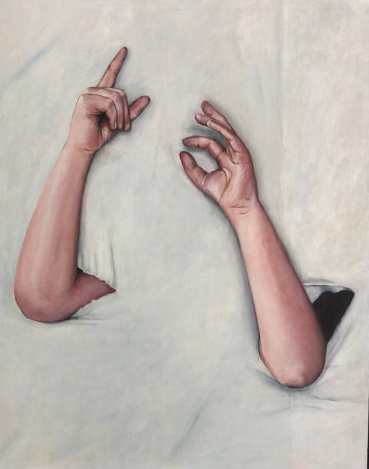 Gustavs hænder 100 x 80 cm