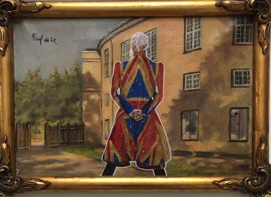 Mig, der går tur i Frb. have med Heine og David. 39 x 55